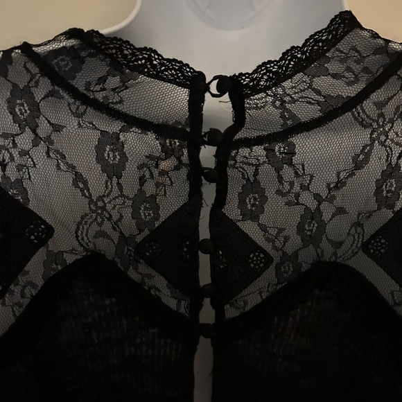 Free people black blouse cotton/lace - Picture 8 of 8